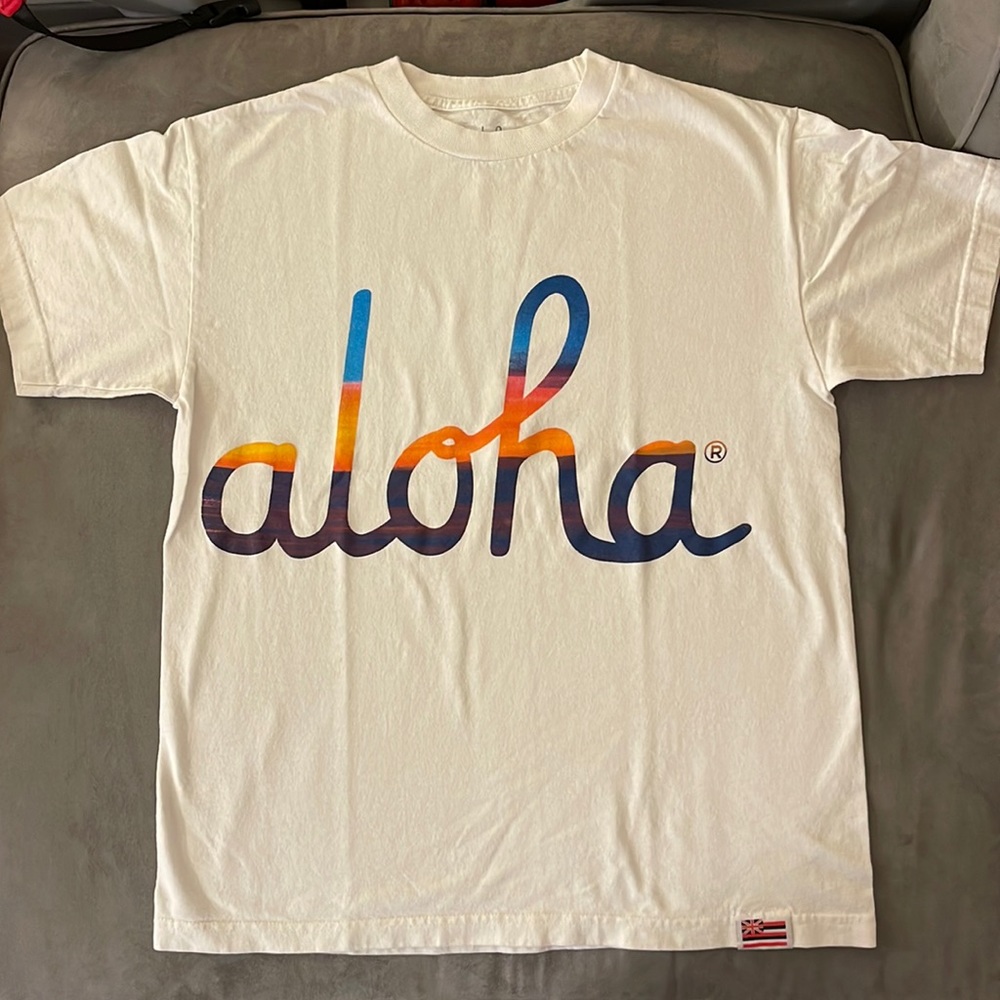 Aloha Army In4mation Sunset “Aloha” Script T-Shir… - image 1